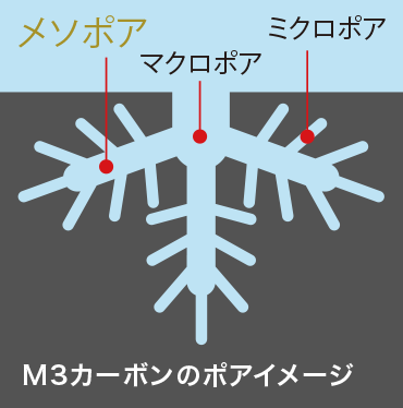 M3カーボンのポアイメージ